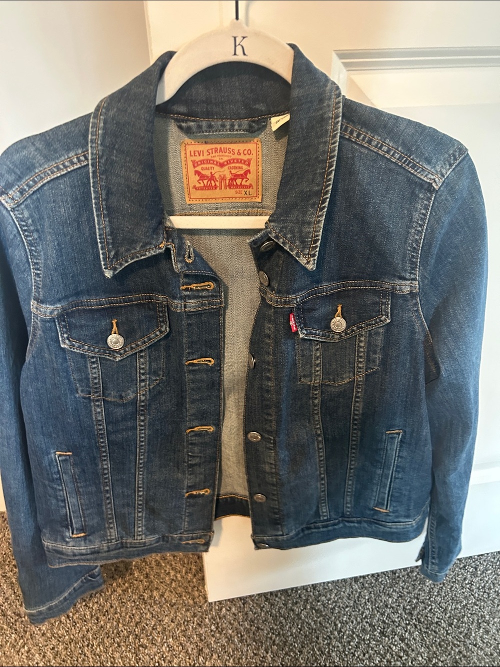Levi's Classic Denim Trucker Jacket Blue XL Excellent Condition
